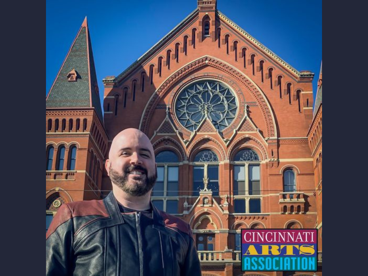 Rick Endres standing in front of music hall