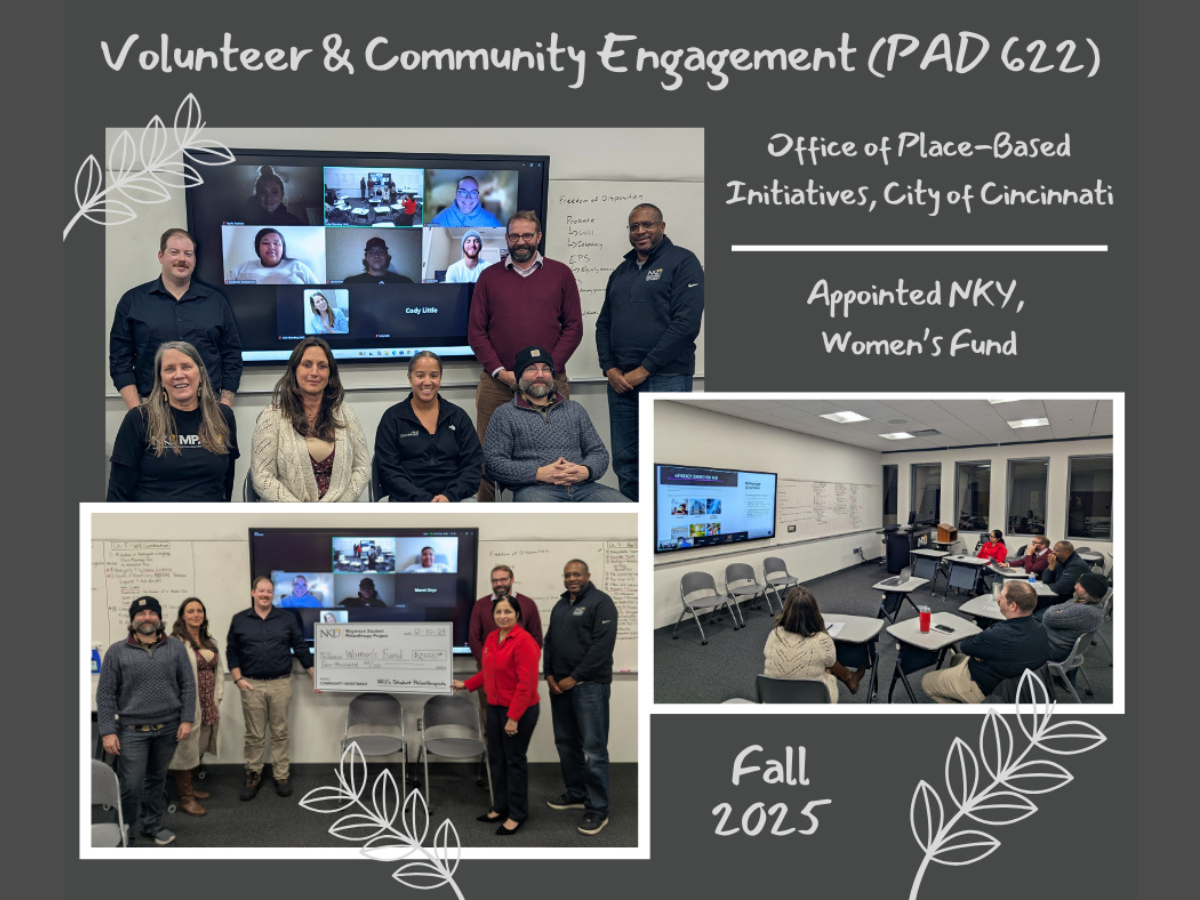 photo collage of PAD 622 class meetings