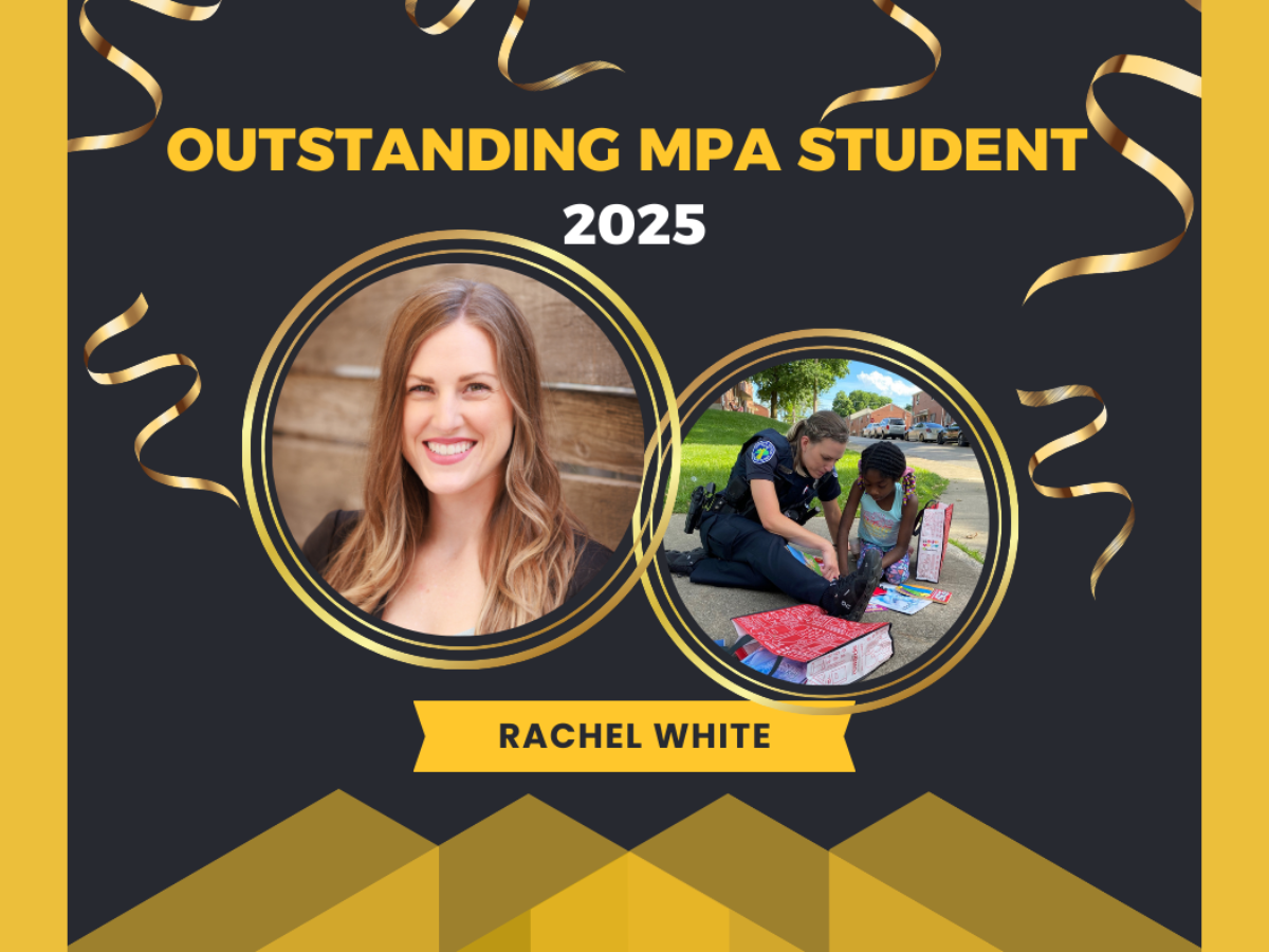 Rachel White headshot and in uniform with a child