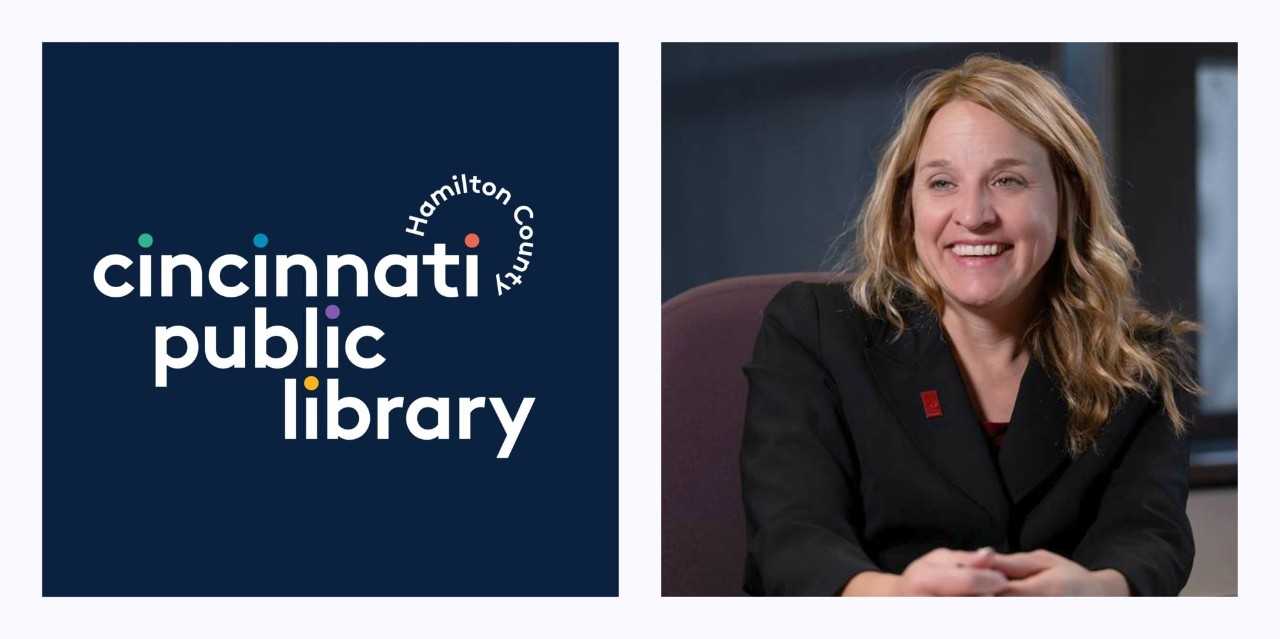 Paula Brehm-Heeger and Cincinnati Public Library logo